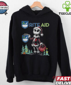 Santa Jack Skellington Rite Aid Logo Merry Christmas 2024 Shirt