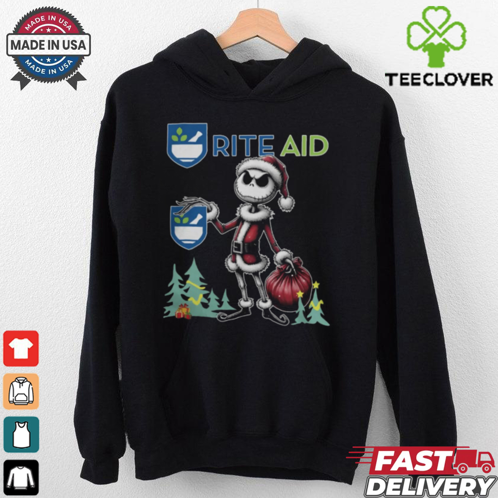 Santa Jack Skellington Rite Aid Logo Merry Christmas 2024 Shirt Santa Jack Skellington Rite Aid Logo Merry Christmas 2024 Shirt