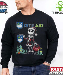 Santa Jack Skellington Rite Aid Logo Merry Christmas 2024 Shirt