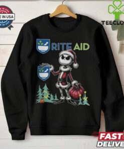 Santa Jack Skellington Rite Aid Logo Merry Christmas 2024 Shirt