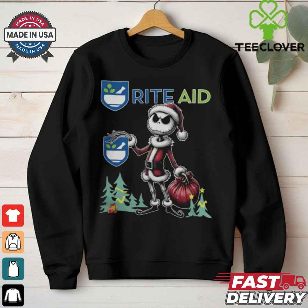 Santa Jack Skellington Rite Aid Logo Merry Christmas 2024 Shirt Santa Jack Skellington Rite Aid Logo Merry Christmas 2024 Shirt