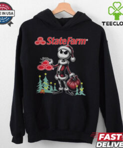 Santa Jack Skellington State Farm Logo Merry Christmas 2024 Shirt