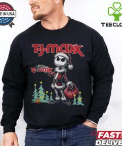 Santa Jack Skellington T J Maxx Logo Merry Christmas 2024 Shirt