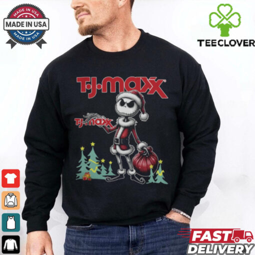 Santa Jack Skellington T J Maxx Logo Merry Christmas 2024 Shirt