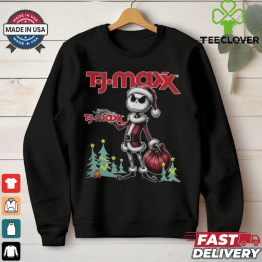 Santa Jack Skellington T J Maxx Logo Merry Christmas 2024 Shirt