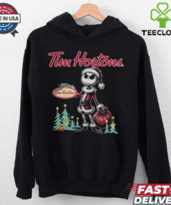 Santa Jack Skellington Tim Hortons Logo Merry Christmas 2024 Shirt