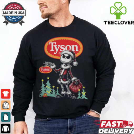 Santa Jack Skellington Tyson Logo Merry Christmas 2024 Shirt