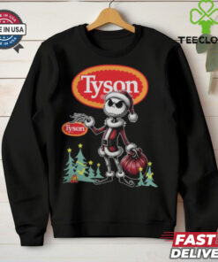 Santa Jack Skellington Tyson Logo Merry Christmas 2024 Shirt