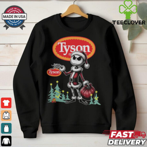 Santa Jack Skellington Tyson Logo Merry Christmas 2024 Shirt