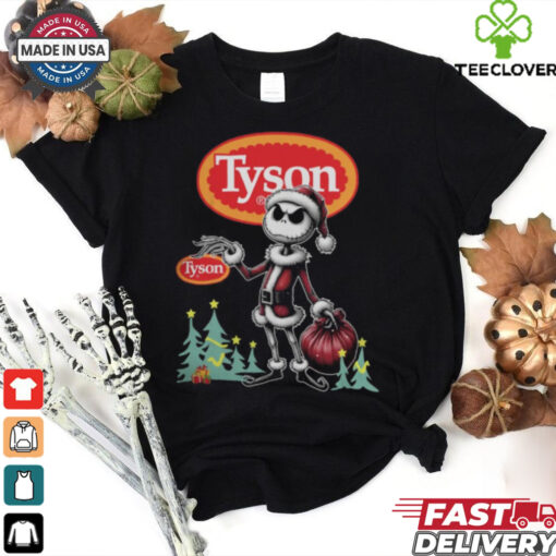Santa Jack Skellington Tyson Logo Merry Christmas 2024 Shirt