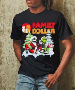 Santa Jack Skellington and Grinch Family Dollar is this jolly enough Merry Christmas 2023 shirt