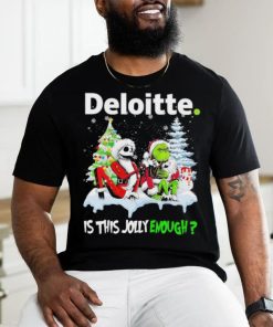 Santa Jack skellington and Grinch Deloitte is this jolly enough shirt