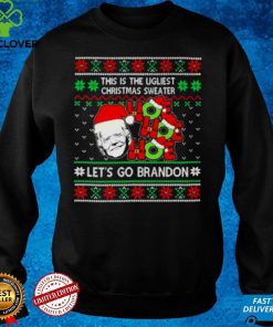 Santa Joe Biden Ho Ho Ho Lets Go Brandon this is the Ugliest Christmas hoodie, sweater, longsleeve, shirt v-neck, t-shirt