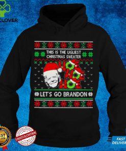 Santa Joe Biden Ho Ho Ho Lets Go Brandon this is the Ugliest Christmas hoodie, sweater, longsleeve, shirt v-neck, t-shirt