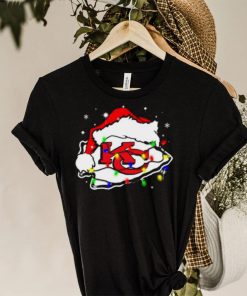 Santa Kansas City Chiefs Logo Lights Christmas shirt