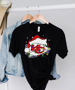 Santa Kansas City Chiefs Logo Lights Christmas shirt