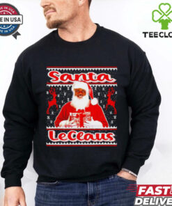 Santa LeClaus LeBron James ugly Christmas shirt