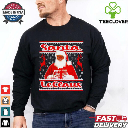 Santa LeClaus LeBron James ugly Christmas shirt
