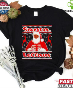 Santa LeClaus LeBron James ugly Christmas shirt