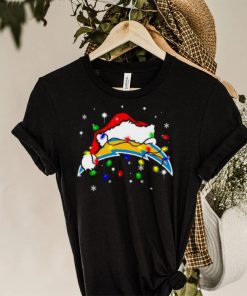 Santa Los Angeles Chargers Logo Lights Christmas shirt