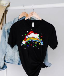 Santa Los Angeles Chargers Logo Lights Christmas shirt