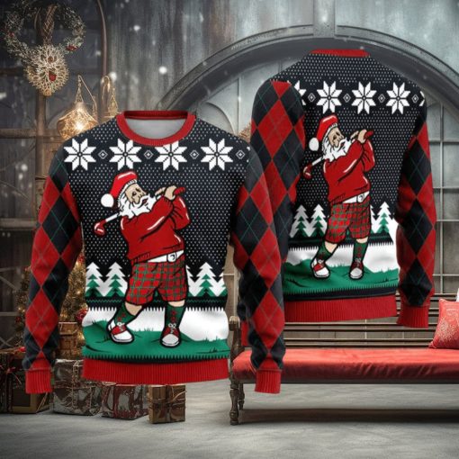Santa Love Golf Ugly Christmas Sweater Funny Gift For Men And Women Family Holidays