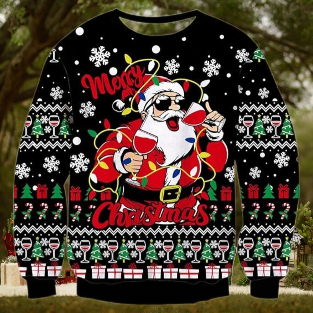 Santa Merry Christmas Ugly Christmas Sweater Santa Merry Christmas Ugly Christmas Sweater