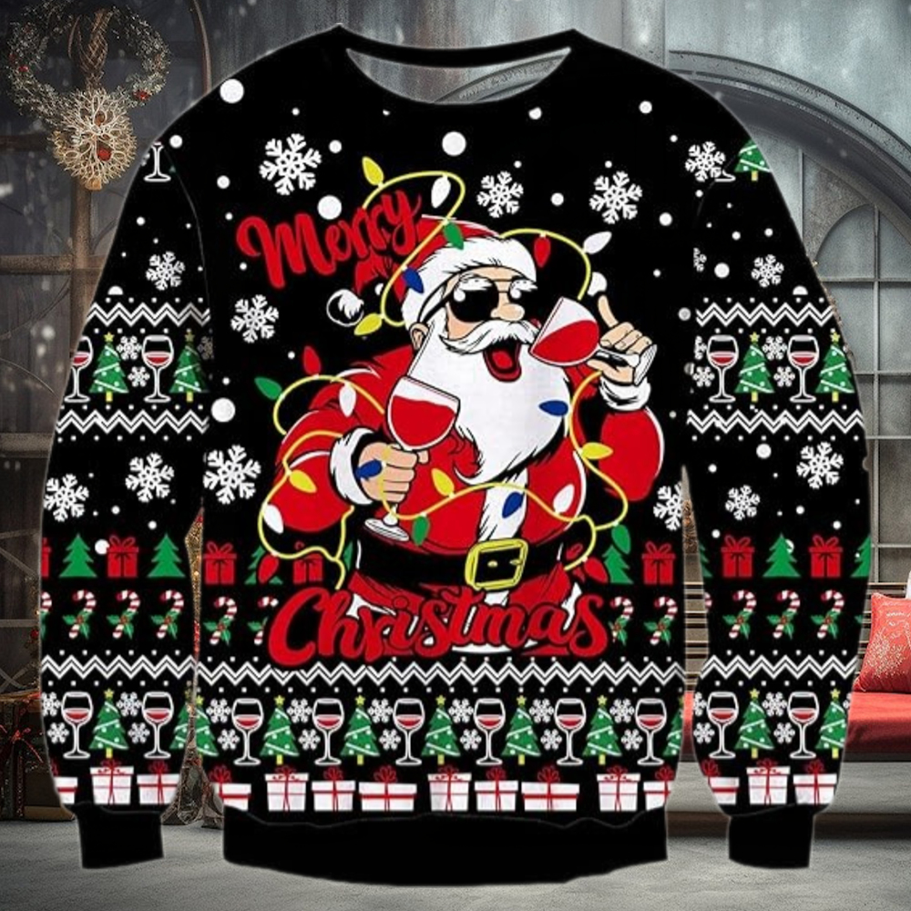 Santa Merry Christmas Ugly Christmas Sweater Santa Merry Christmas Ugly Christmas Sweater