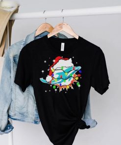 Santa Miami Dolphins Logo Lights Christmas shirt