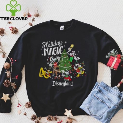 Santa Mickey And Friends Holiday Magic Christmas T hoodie, sweater, longsleeve, shirt v-neck, t-shirt, Disney Christmas Family Shirt