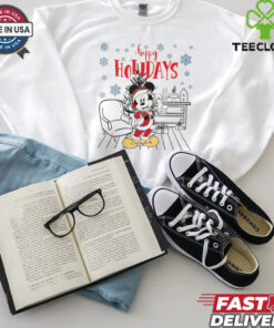 Santa Mickey Mouse Happy Holidays Shirt