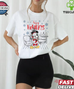 Santa Mickey Mouse Happy Holidays Shirt