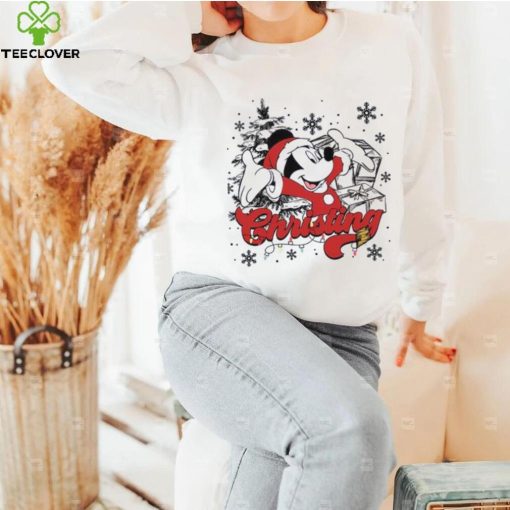 Santa Mickey Shirt, Mickey Mouse Christmas Shirts