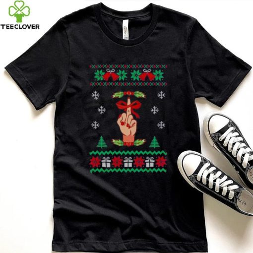 Santa Middle Finger Fuck Tree Christmas 2022 hoodie, sweater, longsleeve, shirt v-neck, t-shirt