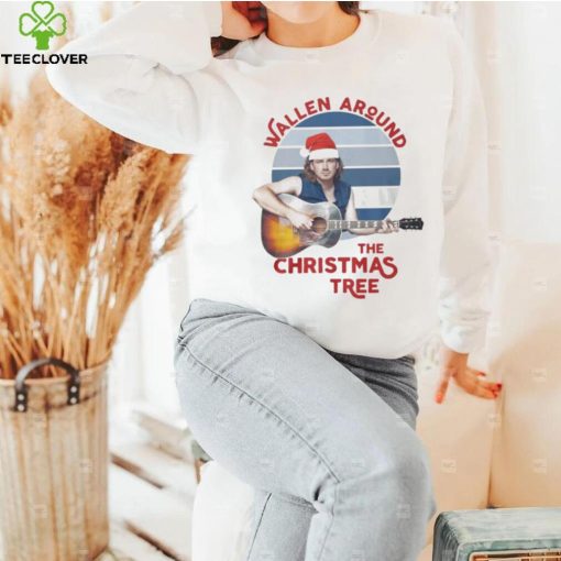 Santa Morgan Wallen Around The Christmas Tree Vintage hoodie, sweater, longsleeve, shirt v-neck, t-shirt