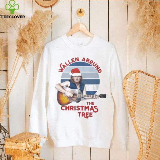 Santa Morgan Wallen Around The Christmas Tree Vintage hoodie, sweater, longsleeve, shirt v-neck, t-shirt