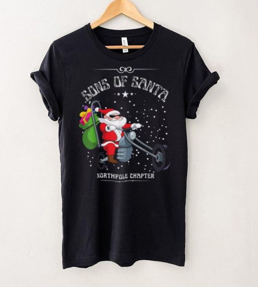 Santa Motorcycle Sons Of Santa Funny Christmas 2023 Shirt