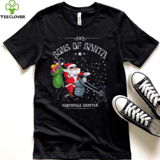 Santa Motorcycle Sons Of Santa Funny Christmas 2023 Shirt