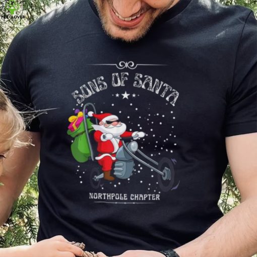 Santa Motorcycle Sons Of Santa Funny Christmas 2023 Shirt