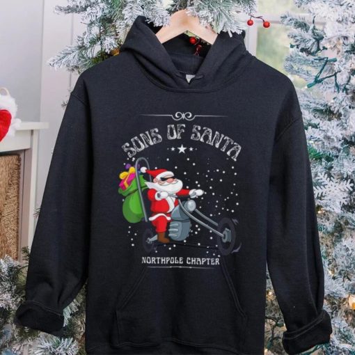 Santa Motorcycle Sons Of Santa Funny Christmas 2023 Shirt