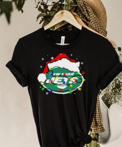 Santa New York Jets Logo Lights Christmas shirt