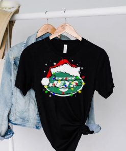 Santa New York Jets Logo Lights Christmas shirt