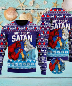 Santa Not Today Satan Ugly Christmas Sweater