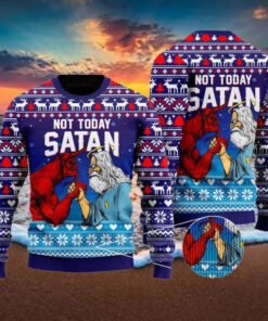 Santa Not Today Satan Ugly Christmas Sweater