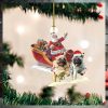 Funny Chrismtas Character Grinch Breaking Ornament