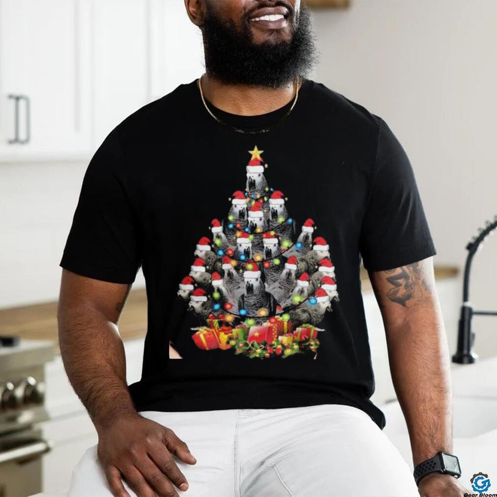 Santa Parrot Light Up Xmas Shirt Santa Parrot Light Up Xmas Shirt