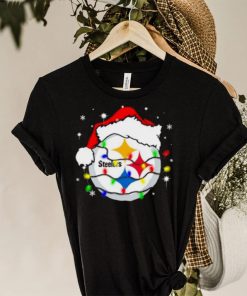 Santa Pittsburgh Steelers Logo Lights Christmas shirt