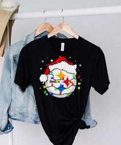 Santa Pittsburgh Steelers Logo Lights Christmas shirt