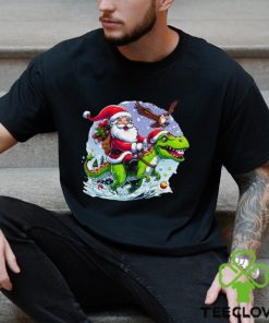 Santa Riding Dinosaur Classic Shirt