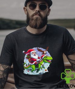 Santa Riding Dinosaur Classic Shirt